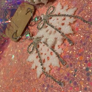 Snowflake Earrings & Pumpkin Necklace